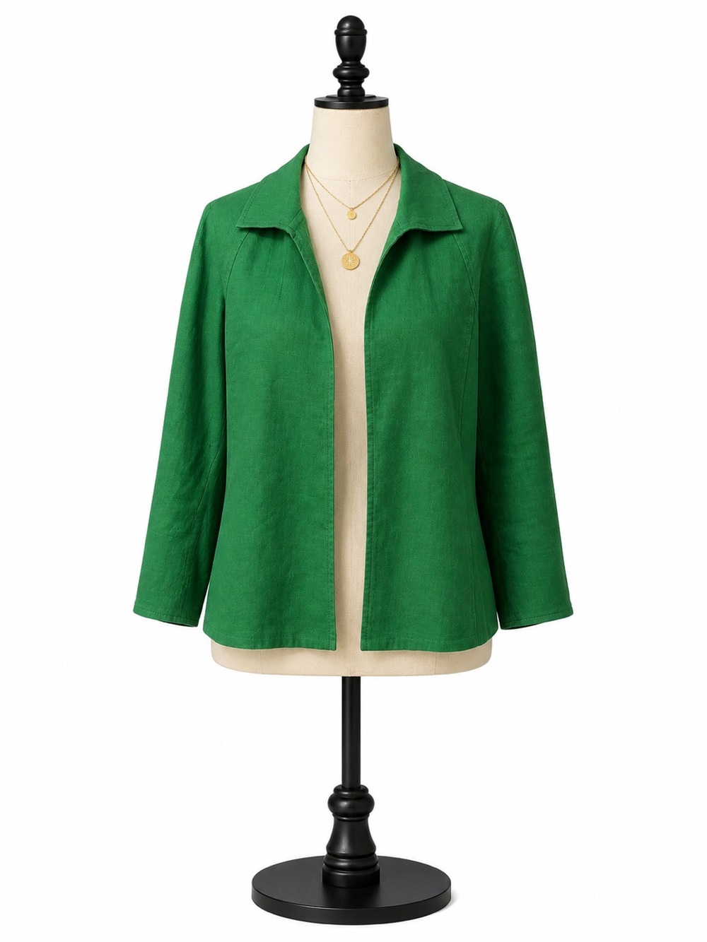 Green Open-Front Women's Jacket